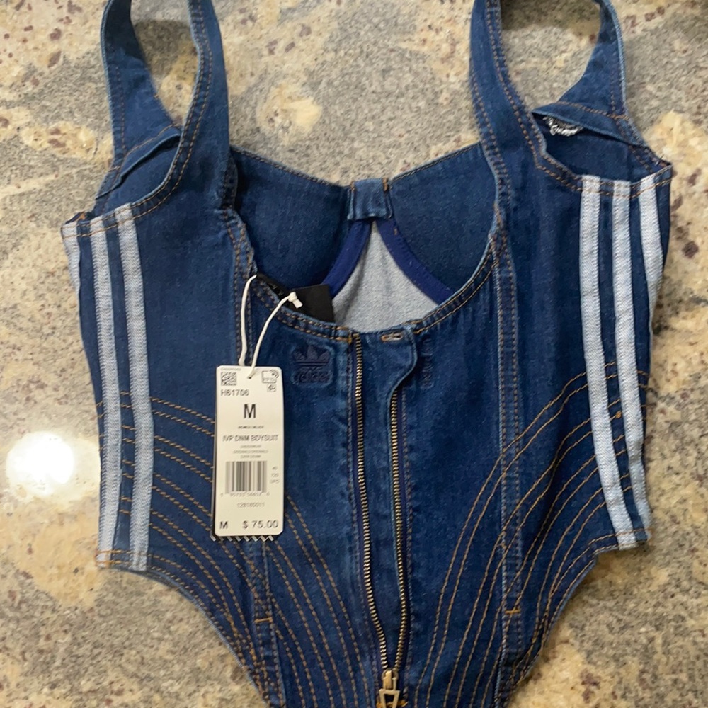 Ivy park denim bodysuit M NEVER WORN